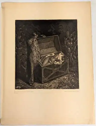 Original-Radierung: Aus Tausend und einer Nacht, Richard Teschner, Staatsdruck