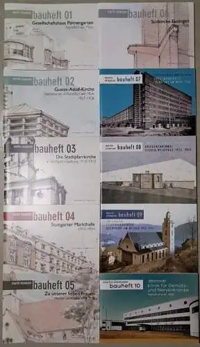 10 Hefte: Martin Elsaesser - Bauheft 01-10, Schaff Verlag, gebraucht, sehr gut