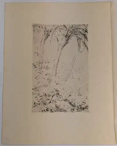Originalradierung: Idylle, 1915, Grafik, Hans Meid, Grafik, Original, Druckkunst