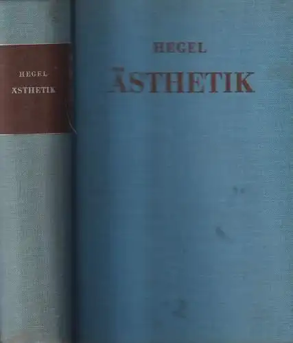Buch: Ästhetik, Georg Wilhelm Hegel, Aufbau Verlag, 1955, Exlibris Hans Schulze