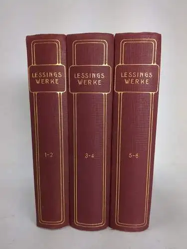 Buch: Werke, 6 Teile in 3 Bänden. Gotthold Ephraim Lessing, Bong & Co.