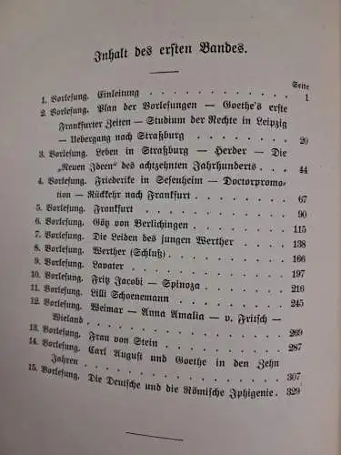 Buch: Goethe, Herman Grimm, 1903, Cotta, mit Exlibris von Josef Hofmiller