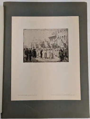 Originalradierung: Prozession, Hermann Kupferschmid,