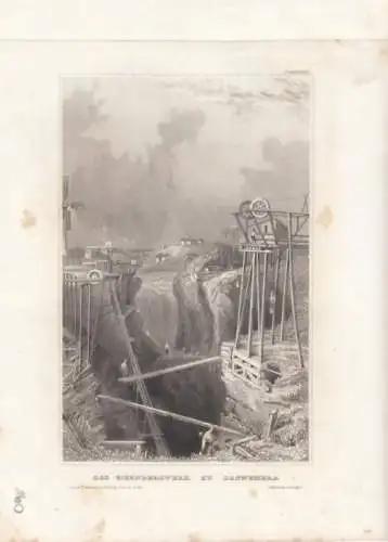 Das Eisenbergwerk zu Dannemora. aus Meyers Universum, Stahlstich. Kunstgrafik
