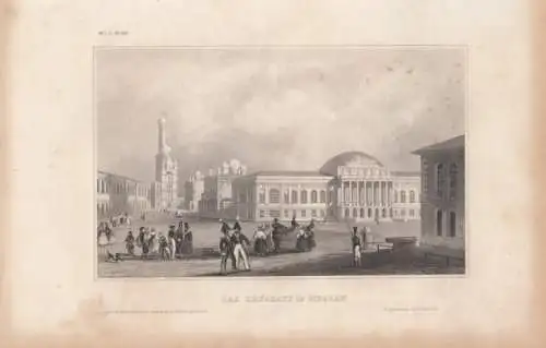 Das Zeughaus in Moscau. aus Meyers Universum, Stahlstich. Kunstgrafik, 1850