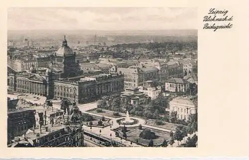 AK Leipzig. Blick nach dem Reichsgericht, Postkarte. Nr. 1410 Ch, gebraucht, gut