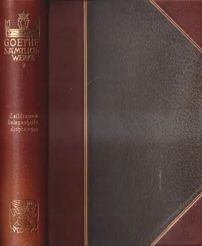 Buch: Goethes Sämtliche Werke 9: Zeitdramen, Gelegenheitsdichtungen, Cotta