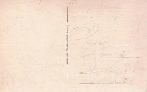 AK Leipzig. Völkerschlachtdenkmal, Postkarte, Warenhaus Theodor Althoff