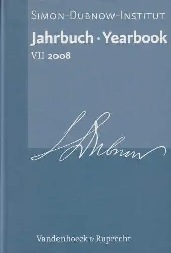 Buch: Jahrbuch des Simon-Dubnow-Instituts, VII, Diner, Dan, 2008, sehr gut