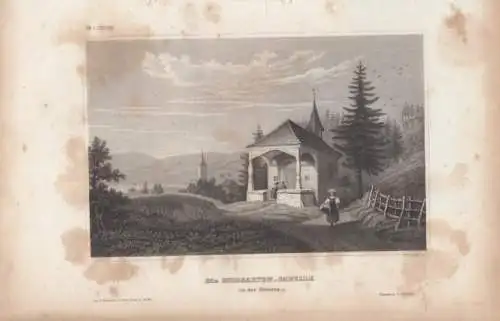 Die Morgarten-Capelle in der Schweiz. aus Meyers Universum, Stahlstich. 1 264518