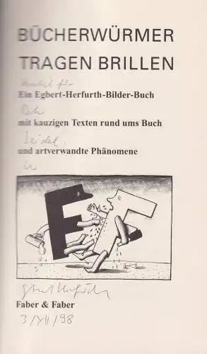 Buch: Bücherwürmer tragen Brillen, Herfurth, Egbert, 1993, Faber & Faber