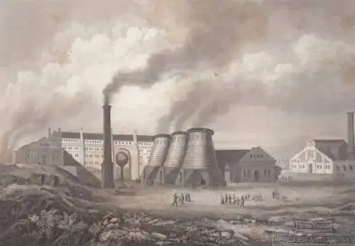 Die Königshütte in Schlesien. aus Meyers Universum, Stahlstich. Kunstgrafik