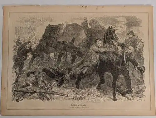 Holzstich: Das Ende mit Schrecken, Daheim, Grafik, Georg Bleibtreu, 1865