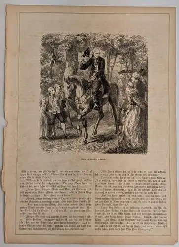 Holzstich: Gellert im Rosenthal zu Leipzig, Daheim, Grafik, 1865, Reproduktion