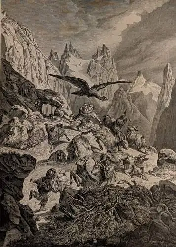 Holzstich: Aus dem Geißbubenleben, Daheim, Grafik, Repro, Heinrich Jenny, 1865