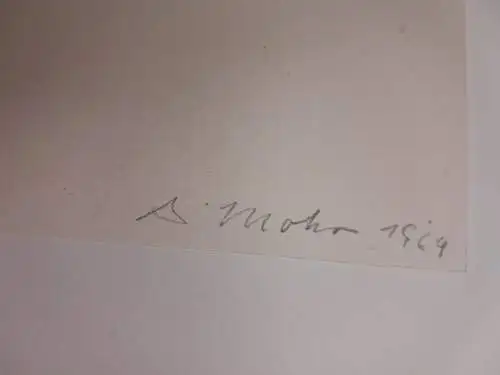 Lithographie: Cafe, Mohr, Arnold. Kunstgrafik, 1969, (o.T.), gebraucht, gut