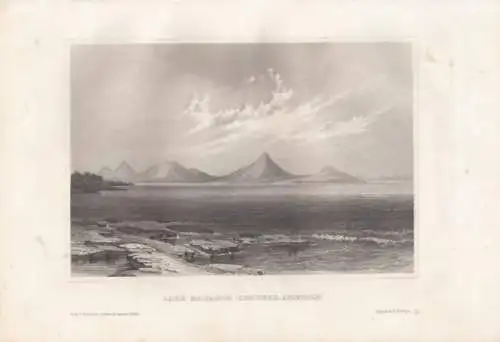 Lake Managua (Central-America). aus Meyers Universum, Stahlstich. Kunstgrafik