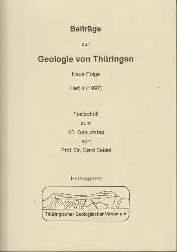 Buch: Beiträge zur Geologie von Thüringen. Neue Folge Heft 4. 1997