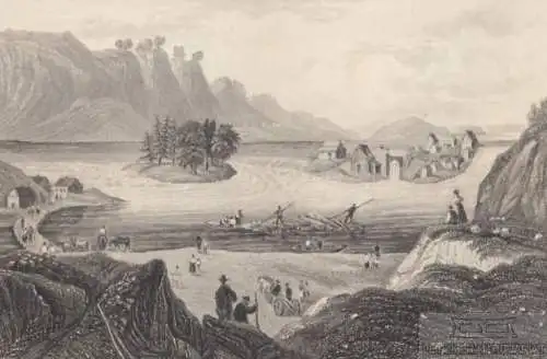 Gullo Fall Trollhätta. aus Meyers Universum, Stahlstich. Kunstgrafik, 185 264339