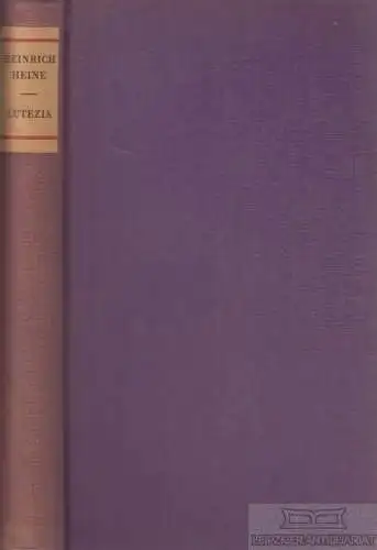 Buch: Lutezia, Heine, Heinrich. 1959, Insel Verlag, gebraucht, gut