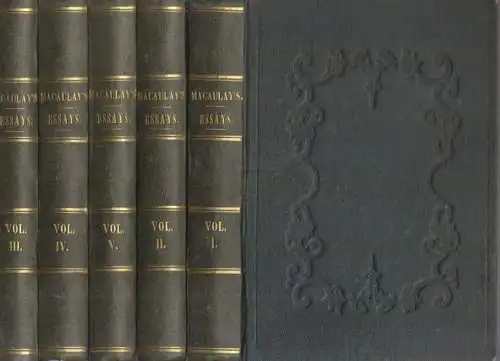 Buch: Critical and Historical Essays, Macaulay, 5 Bände, 1850, B. Tauchnitz