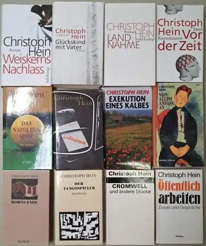 12 Bücher Christoph Hein: Glückskind, Horns Ende, Willenbrock, Cromwell ...