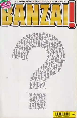 Manga: BANZAI! Nr. 13 November 11/2002, Carlsen Comics, gebraucht, gut
