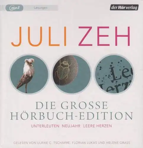 CD-Box: Juli Zeh - Unterleuten - Leere Herzen - Neujahr. 2022,  4 mp3-CDs