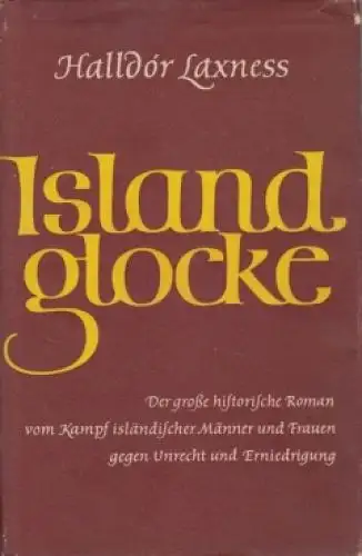 Buch: Islandglocke, Laxness, Halldor. 1953, Aufbau Verlag, Roman, gebraucht, gut