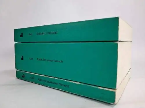 Buch: Die drei Kritiken, Kant, Immanuel, 1993, Meiner, 3 Bände, gebraucht, gut
