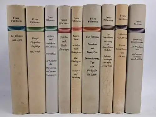 Buch: Franz Fühmann - Werke in Einzelbänden, 9 Bände, Hinstorff Verlag, Werke