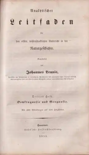 Buch: Analytischer Leitfaden, Erstes bis drittes Heft, Joh. Leunis, 1852, Hahn