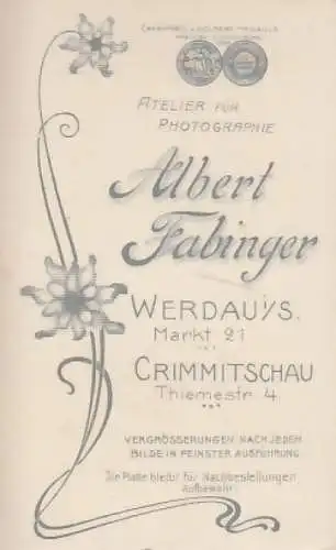 Portrait bürgerliches junges Fräulein mit Blume, Fotografie. Fotobild