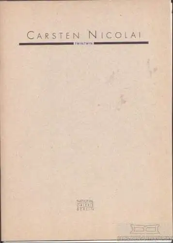 Buch: TwinTwin, Nicolai, Carsten. 1994, ohne Verlag, gebraucht, mittelmäßig