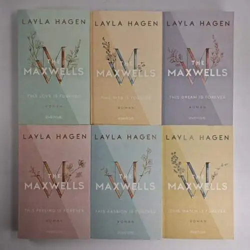 Buch: The Maxwells 1-6, Layla Hagen, Piper, Love, Kiss, Dream, Feeling, Passion