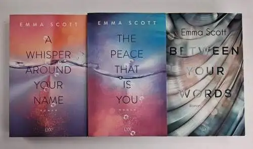 3 Bücher Emma Scott: Dreamcatcher 1+2 & Between your words, Lyx, 3 Bände