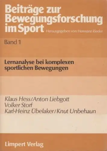 Buch: Lernanalysen bei komplexen sportlichen Bewegungen, Hess. 1982