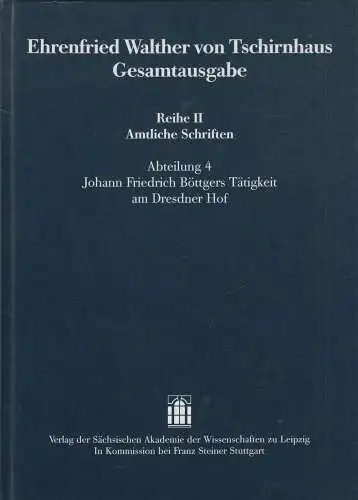 Ehrenfried Walther von Tschirnhaus Gesamtausgabe, Reihe II, Abt. 4, Knobloch