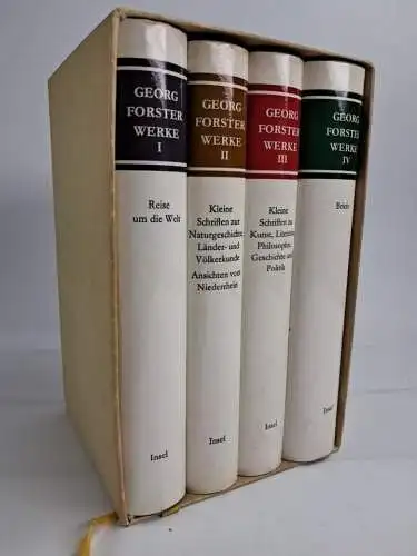 Buch: Georg Forster - Werke in vier Bänden, 1967, Insel-Verlag, 4 Bände, Leder