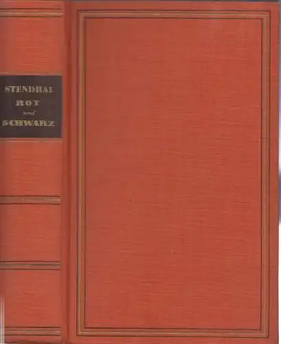 Buch: Rot und schwarz, Stendhal. 1956, Rütten & Loening, Gesammelte Werke