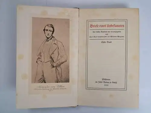 Buch: Briefe eines Unbekannten, Alexander von Villers, 2 Bände, 1910, Insel