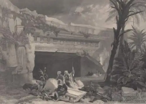 Die Gräber der Könige bey Jerusalem. aus Meyers Universum, Stahlstich. 1850