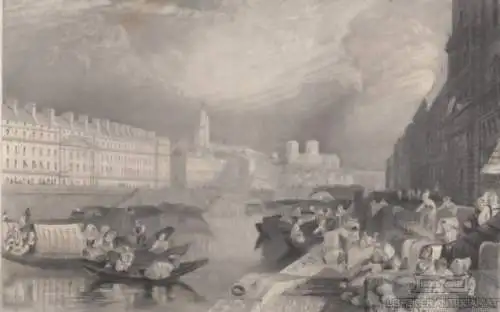 Nantes. aus Meyers Universum, Stahlstich. Kunstgrafik, 1850, gebraucht, gut