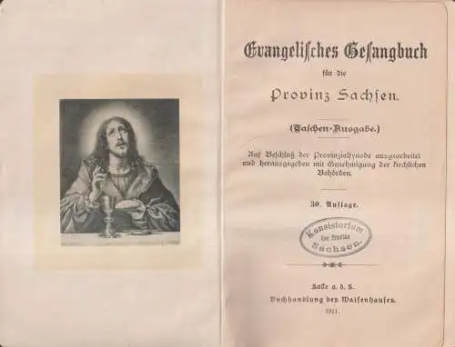 Buch: Evangelisches Gesangbuch für die Provinz Sachsen. 1911, mit Metallschließe
