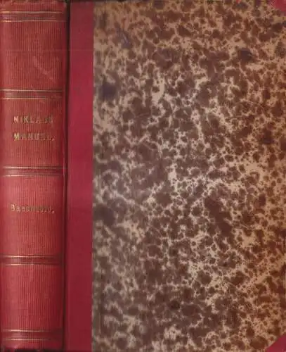 Buch: Niklaus Manuel, Jakob Baechtold (Hrsg.), 1878, J. Huber Verlag