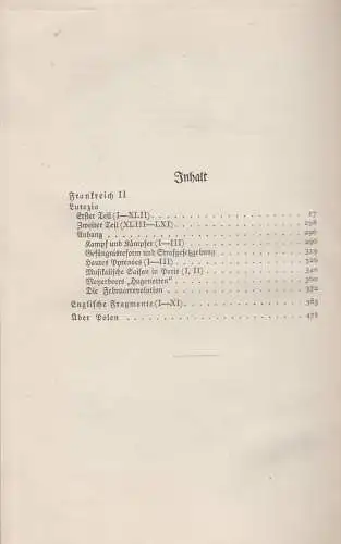 Buch: Sämtliche Werke, Band 7. Heine, Heinrich, 1923, Rösl & Cie. Verlag