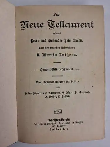 Biblia: Das Neue Testament, Martin Luther, Schriften-Verein Zwickau, 100 Bilder
