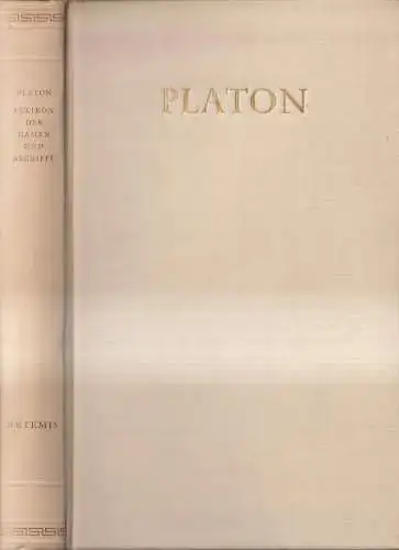 Buch: Platon - Lexikon der Namen und Begriffe, Gigon / Zimmermann, 1975, Artemis