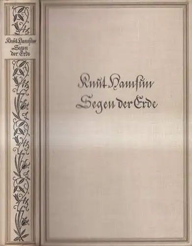 Buch: Segen der Erde, Hamsun, Knut. 1934, Verlag Albert Langen / Georg Müller