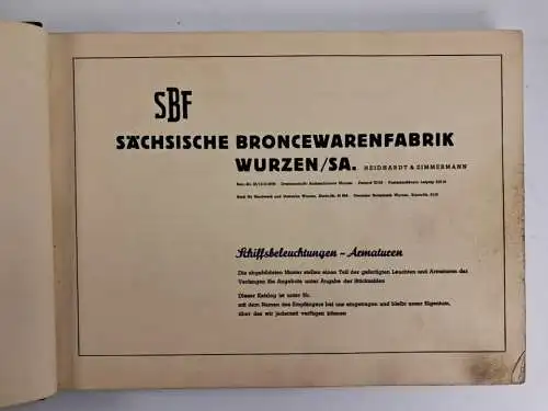 SBF Sächsische Broncewarenfabrik Wurzen/Sa. Neidhart & Zimmermann, ca. 1948